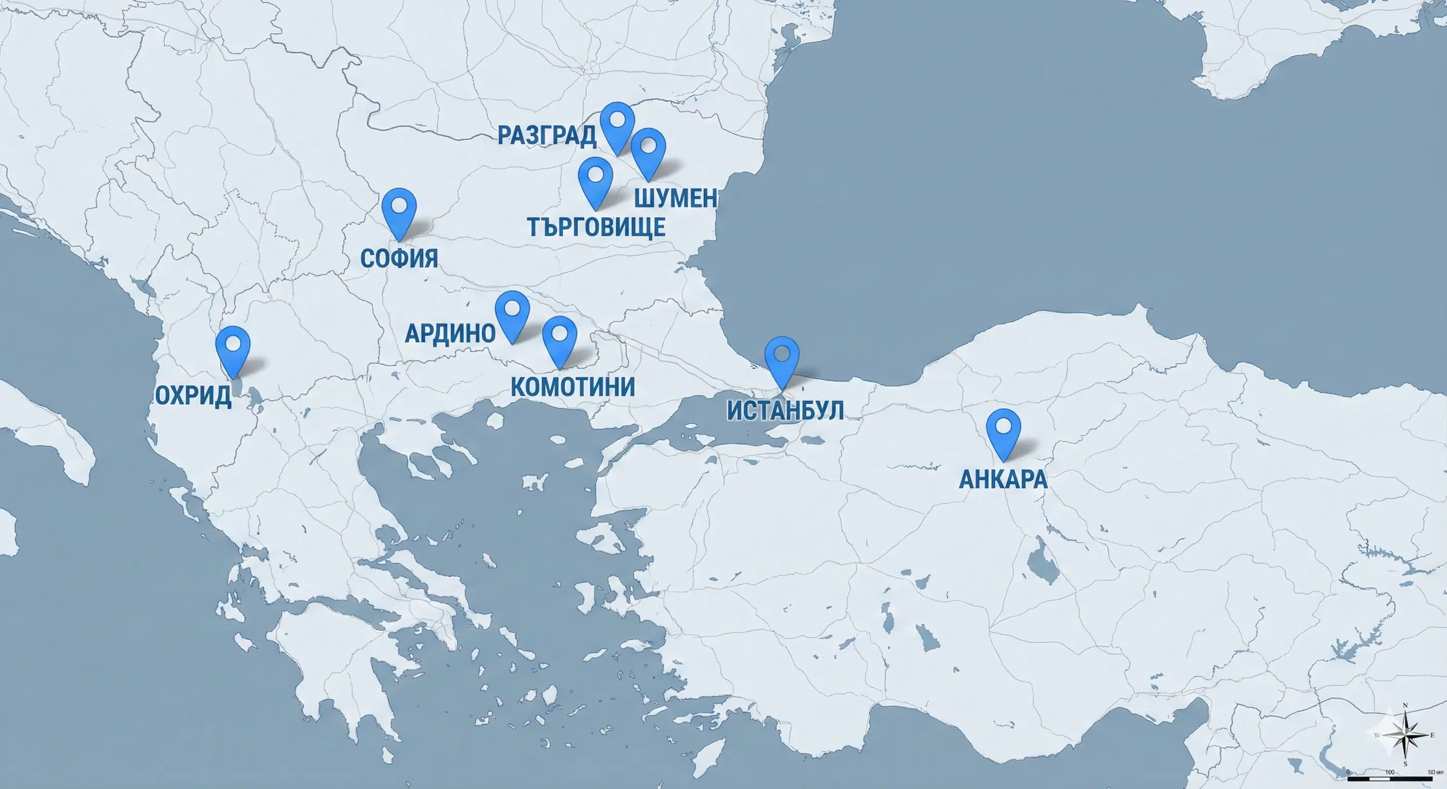 Office locations map